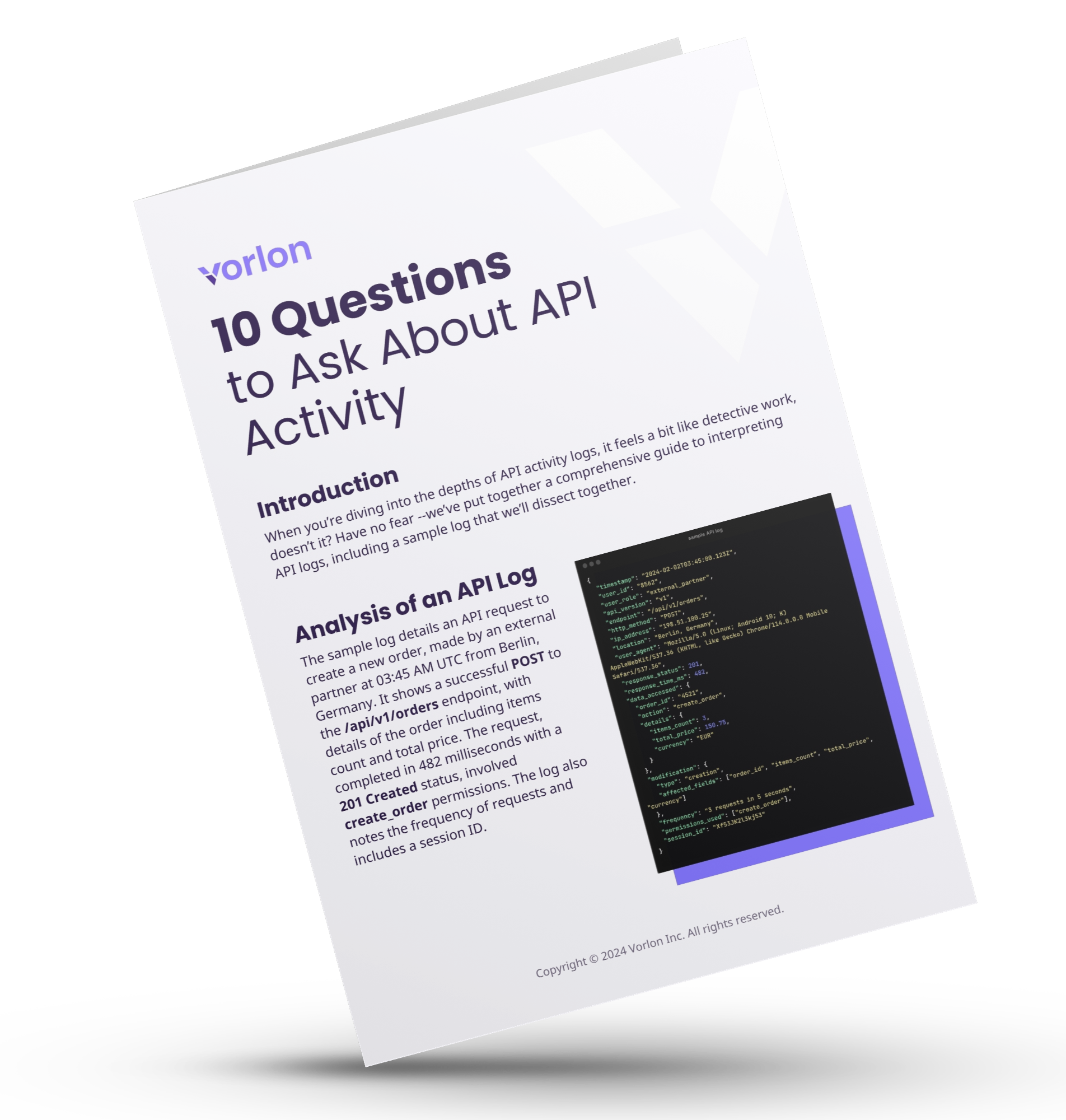 Vorlon White Paper 10 Questions to Ask About API Activity